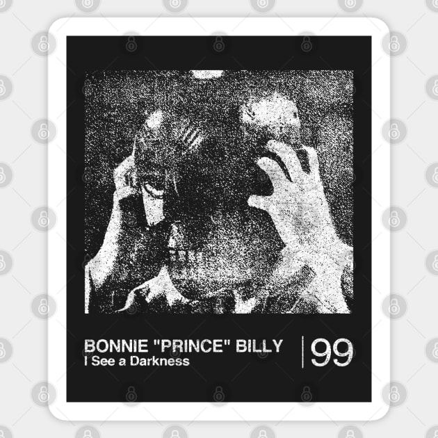 Bonnie Prince Billy / Minimalist Graphic Artwork Design Sticker by saudade